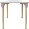 image:imageFlash Furniture Bright Beginnings Commercial Grade Height Adjustable Rectangle Classroom Table  Wooden Activity Table  235 W x 47 D x 15 H  23 H  BeechWhite