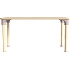 image:imageFlash Furniture Bright Beginnings Commercial Grade Height Adjustable Rectangle Classroom Table  Wooden Activity Table  235 W x 47 D x 15 H  23 H  Beech