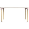 image:imageFlash Furniture Bright Beginnings Commercial Grade Height Adjustable Rectangle Classroom Table  Wooden Activity Table  235 W x 47 D x 15 H  23 H  BeechWhite