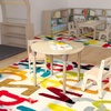 image:imageFlash Furniture Bright Beginnings Commercial Grade Height Adjustable Round Classroom Table  Wooden Activity Table  33 D x 15 H  23 H  Beech