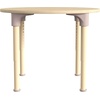 image:imageFlash Furniture Bright Beginnings Commercial Grade Height Adjustable Round Classroom Table  Wooden Activity Table  33 D x 15 H  23 H  Beech