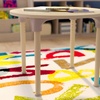 image:imageFlash Furniture Bright Beginnings Commercial Grade Height Adjustable Round Classroom Table  Wooden Activity Table  33 D x 15 H  23 H  Beech
