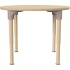 image:imageFlash Furniture Bright Beginnings Commercial Grade Height Adjustable Round Classroom Table  Wooden Activity Table  33 D x 15 H  23 H  Beech