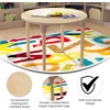 image:imageFlash Furniture Bright Beginnings Commercial Grade Height Adjustable Round Classroom Table  Wooden Activity Table  33 D x 15 H  23 H  Beech