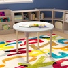 image:imageFlash Furniture Bright Beginnings Commercial Grade Height Adjustable Round Classroom Table  Wooden Activity Table  33 D x 15 H  23 H  BeechWhite
