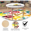 image:imageFlash Furniture Bright Beginnings Commercial Grade Height Adjustable Round Classroom Table  Wooden Activity Table  33 D x 15 H  23 H  BeechWhite