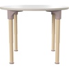 image:imageFlash Furniture Bright Beginnings Commercial Grade Height Adjustable Round Classroom Table  Wooden Activity Table  33 D x 15 H  23 H  BeechWhite