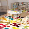 image:imageFlash Furniture Bright Beginnings Commercial Grade Height Adjustable Round Classroom Table  Wooden Activity Table  33 D x 15 H  23 H  BeechWhite