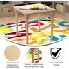 image:imageFlash Furniture Bright Beginnings Commercial Grade Height Adjustable Square Classroom Table  Wooden Activity Table  24 W x 24 D x 15 H  23 H  Beech
