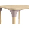 image:imageFlash Furniture Bright Beginnings Commercial Grade Height Adjustable Square Classroom Table  Wooden Activity Table  24 W x 24 D x 15 H  23 H  Beech