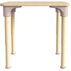 image:imageFlash Furniture Bright Beginnings Commercial Grade Height Adjustable Square Classroom Table  Wooden Activity Table  24 W x 24 D x 15 H  23 H  Beech