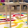image:imageFlash Furniture Bright Beginnings Commercial Grade Height Adjustable Square Classroom Table  Wooden Activity Table  24 W x 24 D x 15 H  23 H  Beech