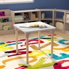 image:imageFlash Furniture Bright Beginnings Commercial Grade Height Adjustable Square Classroom Table  Wooden Activity Table  24 W x 24 D x 15 H  23 H  BeechWhite