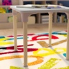 image:imageFlash Furniture Bright Beginnings Commercial Grade Height Adjustable Square Classroom Table  Wooden Activity Table  24 W x 24 D x 15 H  23 H  BeechWhite