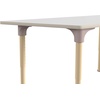 image:imageFlash Furniture Bright Beginnings Commercial Grade Height Adjustable Trapezoid Classroom Table  Wooden Activity Table  47 D x 15 H  23 H  BeechWhite