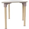 image:imageFlash Furniture Bright Beginnings Commercial Grade Height Adjustable Trapezoid Classroom Table  Wooden Activity Table  47 D x 15 H  23 H  BeechWhite
