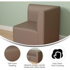 image:imageFlash Furniture Bright Beginnings Commercial Grade Modular Classroom 1Seater Corner Chair  Neutral Easy Clean Vinyl Upholstery  Soft Seating  Armless Design