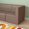 image:imageFlash Furniture Bright Beginnings Commercial Grade Modular Classroom 1Seater Corner Chair  Neutral Easy Clean Vinyl Upholstery  Soft Seating  Armless Design