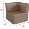 image:imageFlash Furniture Bright Beginnings Commercial Grade Modular Classroom 1Seater Corner Chair  Neutral Easy Clean Vinyl Upholstery  Soft Seating  Armless Design