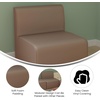 image:imageFlash Furniture Bright Beginnings Commercial Grade Modular Classroom 1Seater Sofa  Neutral Easy Clean Vinyl Upholstery  Soft Seating  Armless Design