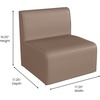 image:imageFlash Furniture Bright Beginnings Commercial Grade Modular Classroom 1Seater Sofa  Neutral Easy Clean Vinyl Upholstery  Soft Seating  Armless Design