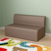 image:imageFlash Furniture Bright Beginnings Commercial Grade Modular Classroom 2Seater Sofa  Neutral Easy Clean Vinyl Upholstery  Soft Seating  Armless Design