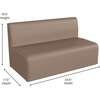 image:imageFlash Furniture Bright Beginnings Commercial Grade Modular Classroom 2Seater Sofa  Neutral Easy Clean Vinyl Upholstery  Soft Seating  Armless Design