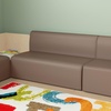 image:imageFlash Furniture Bright Beginnings Commercial Grade Modular Classroom 2Seater Sofa  Neutral Easy Clean Vinyl Upholstery  Soft Seating  Armless Design