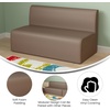 image:imageFlash Furniture Bright Beginnings Commercial Grade Modular Classroom 2Seater Sofa  Neutral Easy Clean Vinyl Upholstery  Soft Seating  Armless Design