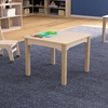 image:imageFlash Furniture Bright Beginnings Commercial Grade Square Classroom Table  Wooden Preschool Activity Table  Greenguard Certified Wood  235 W x 18 H Beech Finish