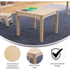image:imageFlash Furniture Bright Beginnings Commercial Grade Square Classroom Table  Wooden Preschool Activity Table  Greenguard Certified Wood  235 W x 18 H Beech Finish