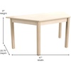 image:imageFlash Furniture Bright Beginnings Commercial Grade Trapezoid Classroom Table  Wooden Preschool Activity Table  Greenguard Certified Wood  2075 W x 47 D x 21 H Beech