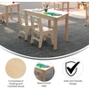 image:imageFlash Furniture Bright Beginnings Commercial Grade Trapezoid Classroom Table  Wooden Preschool Activity Table  Greenguard Certified Wood  2075 W x 47 D x 21 H Beech