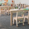 image:imageFlash Furniture Bright Beginnings Commercial Grade Trapezoid Classroom Table  Wooden Preschool Activity Table  Greenguard Certified Wood  2075 W x 47 D x 21 H Beech