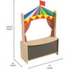 image:imageFlash Furniture Bright Beginnings Commercial Puppet Theater  Lower Magnetic Chalkboard  Space Saving Lower Storage  Natural