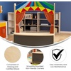 image:imageFlash Furniture Bright Beginnings Commercial Puppet Theater  Lower Magnetic Chalkboard  Space Saving Lower Storage  Natural