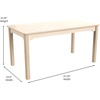 image:imageFlash Furniture Bright Beginnings Commercial Rectangular Classroom Table  Wood Preschool Activity Table  Greenguard Certified Wood 235 W x 47 D x 2125 H Beech