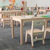 image:imageFlash Furniture Bright Beginnings Commercial Rectangular Classroom Table  Wood Preschool Activity Table  Greenguard Certified Wood 235 W x 47 D x 2125 H Beech