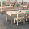 image:imageFlash Furniture Bright Beginnings Commercial Rectangular Classroom Table  Wooden Preschool Activity Table  Greenguard Certified Wood  235 W x 47 D x 145 H Beech