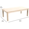 image:imageFlash Furniture Bright Beginnings Commercial Rectangular Classroom Table  Wooden Preschool Activity Table  Greenguard Certified Wood  235 W x 47 D x 145 H Beech