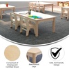 image:imageFlash Furniture Bright Beginnings Commercial Rectangular Classroom Table  Wooden Preschool Activity Table  Greenguard Certified Wood  235 W x 47 D x 145 H Beech