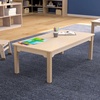 image:imageFlash Furniture Bright Beginnings Commercial Rectangular Classroom Table  Wooden Preschool Activity Table  Greenguard Certified Wood  235 W x 47 D x 145 H Beech