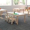 image:imageFlash Furniture Bright Beginnings Commercial Rectangular Classroom Table  Wooden Preschool Activity Table  Greenguard Certified Wood  235 W x 47 D x 18 H Beech