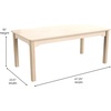 image:imageFlash Furniture Bright Beginnings Commercial Rectangular Classroom Table  Wooden Preschool Activity Table  Greenguard Certified Wood  235 W x 47 D x 18 H Beech
