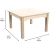 image:imageFlash Furniture Bright Beginnings Commercial Square Classroom Table  Wooden Preschool Activity Table  Greenguard Certified Wood  235 W x 145 H Beech Finish