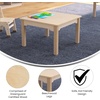 image:imageFlash Furniture Bright Beginnings Commercial Square Classroom Table  Wooden Preschool Activity Table  Greenguard Certified Wood  235 W x 145 H Beech Finish