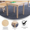 image:imageFlash Furniture Bright Beginnings Commercial Square Classroom Table  Wooden Preschool Activity Table  Greenguard Certified Wood  235 W x 2125 H Beech Finish