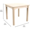image:imageFlash Furniture Bright Beginnings Commercial Square Classroom Table  Wooden Preschool Activity Table  Greenguard Certified Wood  235 W x 2125 H Beech Finish
