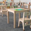 image:imageFlash Furniture Bright Beginnings Commercial Square Classroom Table  Wooden Preschool Activity Table  Greenguard Certified Wood  235 W x 2125 H Beech Finish