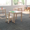 image:imageFlash Furniture Bright Beginnings Commercial Square Classroom Table  Wooden Preschool Activity Table  Greenguard Certified Wood  235 W x 2125 H Beech Finish
